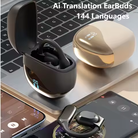 Intelligent Bluetooth Translation Earbuds for Samsung Galaxy S25 S24 S23 S22 S21 Plus A54 Headphones Chat Headset Office Travel
