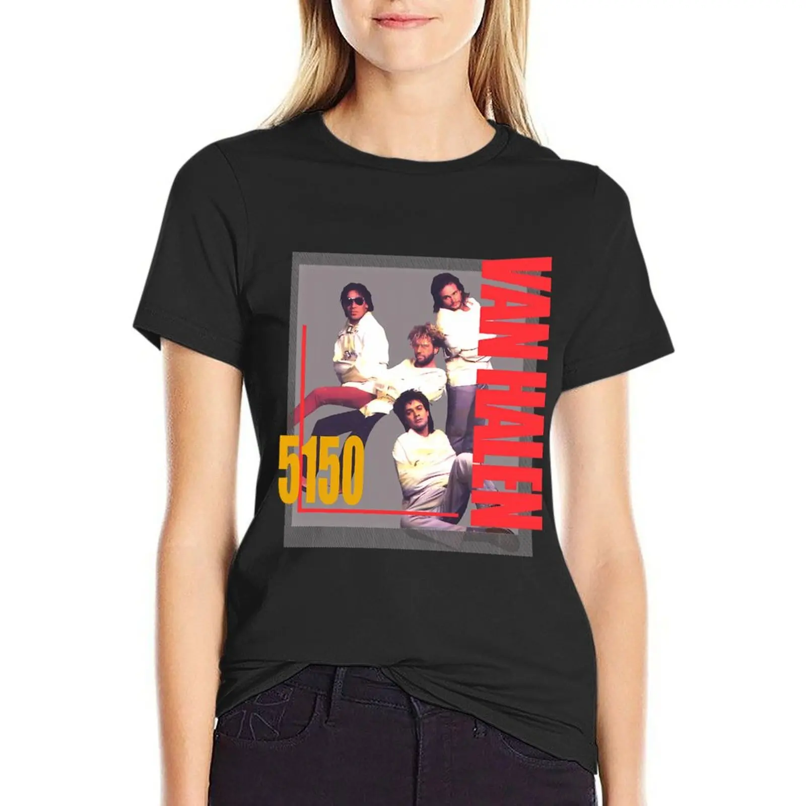 

Vintage Ván Halen 5150 Tour T-Shirt sweat Blouse anime clothes workout shirts for Women