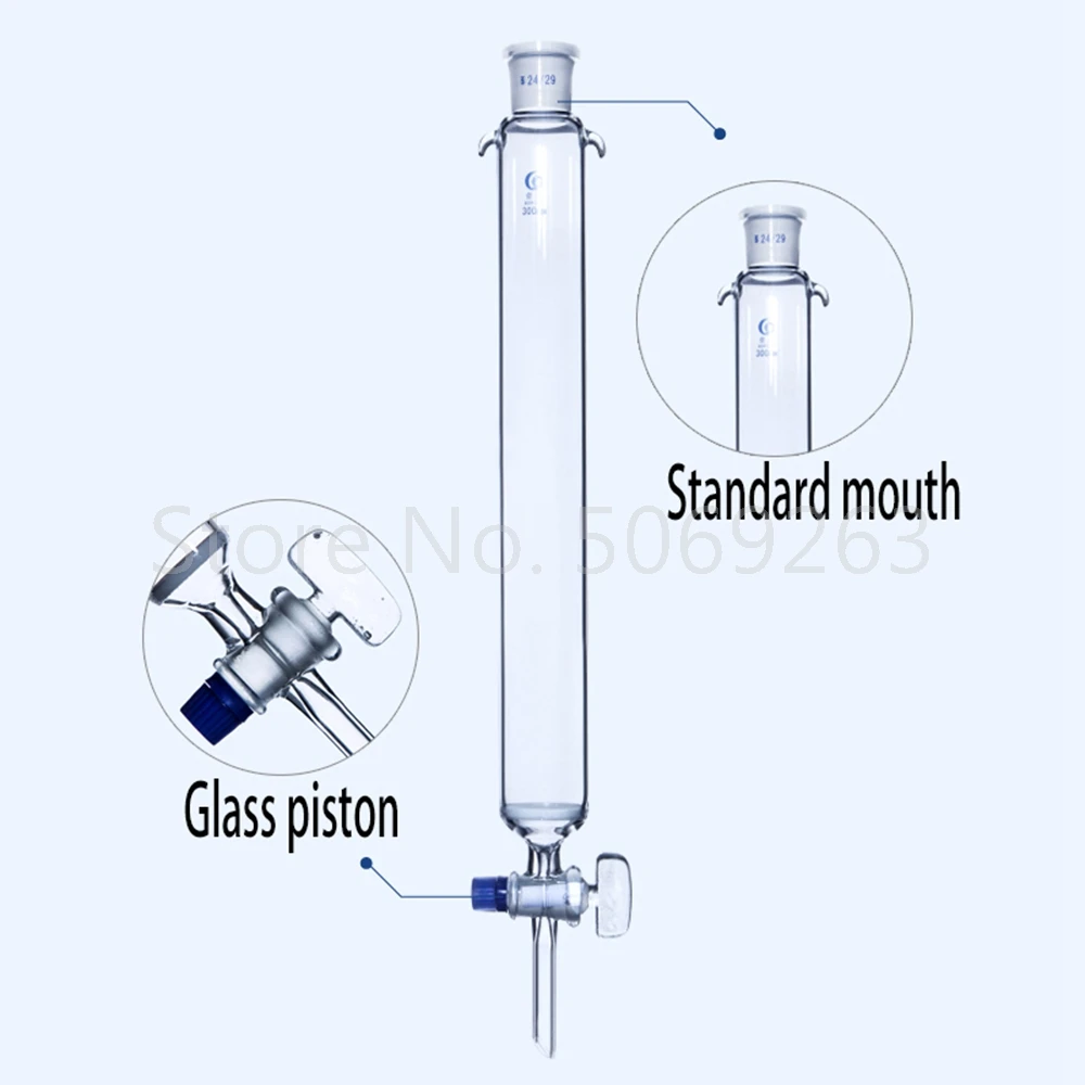 1 stücke Kaliber 24# Sand Core Glas chromatographie Spalte mit standard mund, Chromatographie Spalte mit Glas Kolben