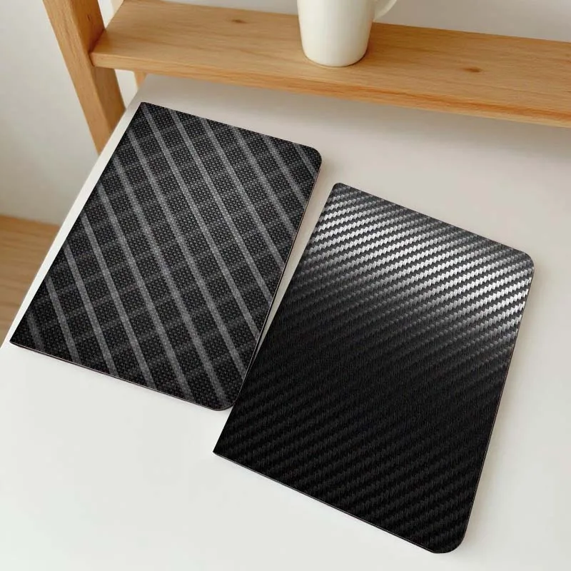Fashion Carbon Fiber Cool For Samsung Galaxy Tab A7 A A8 A9 A11 S6 S11 10.1 10.4 10.5 Inch Lite PLus Soft Tablet Case Gift