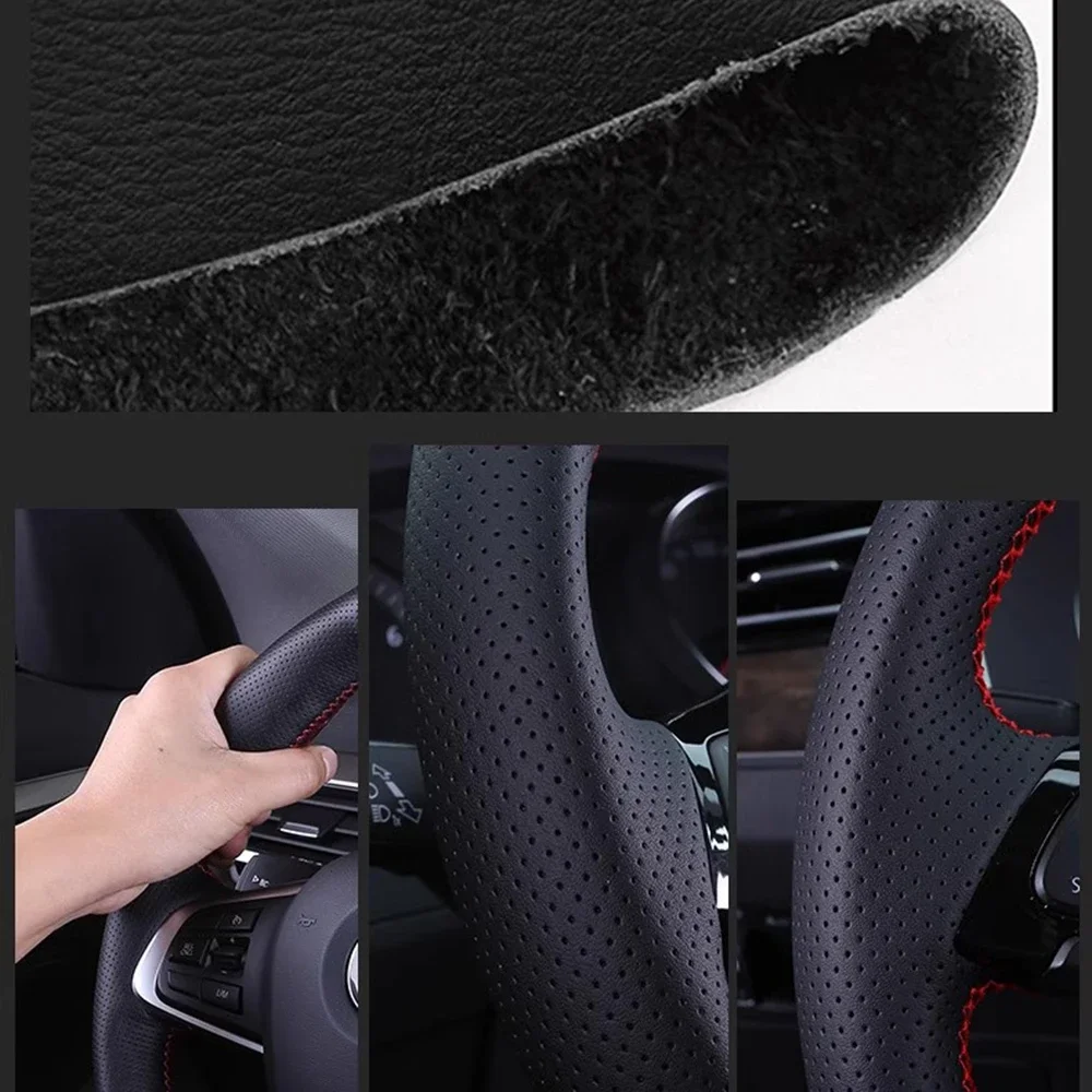 BYD Leather Hand-Stitched Steering Wheel Cover - Image 5