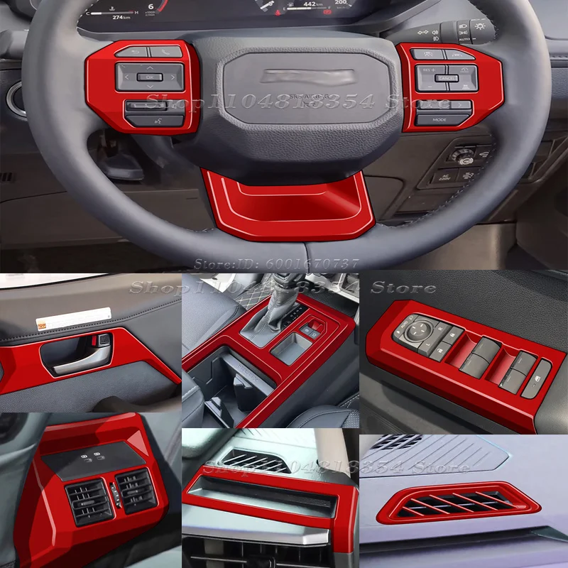 RHD for Toyota Hilux Travo 2026 2027 Interior Trim Window Lift Panel Gear Frame Steering Wheel Air Vent Outlet Trim Auto Styling