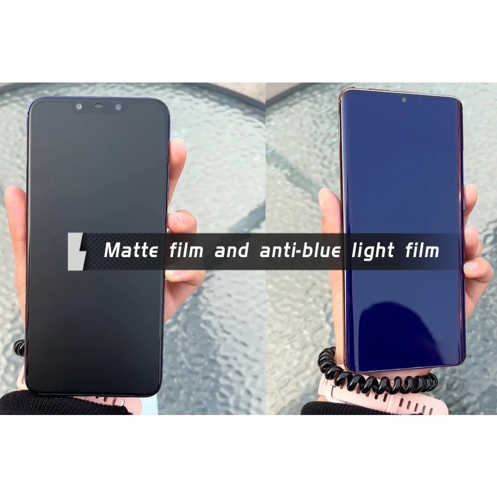 TUOLI 50 قطعة TL-1812B مكافحة الأزرق بالجملة فليكس Tpu TL168 TL568 TL518 قطع هيدروجيل فيلم حامي الشاشة ل ممن لهم فيفو آيفون