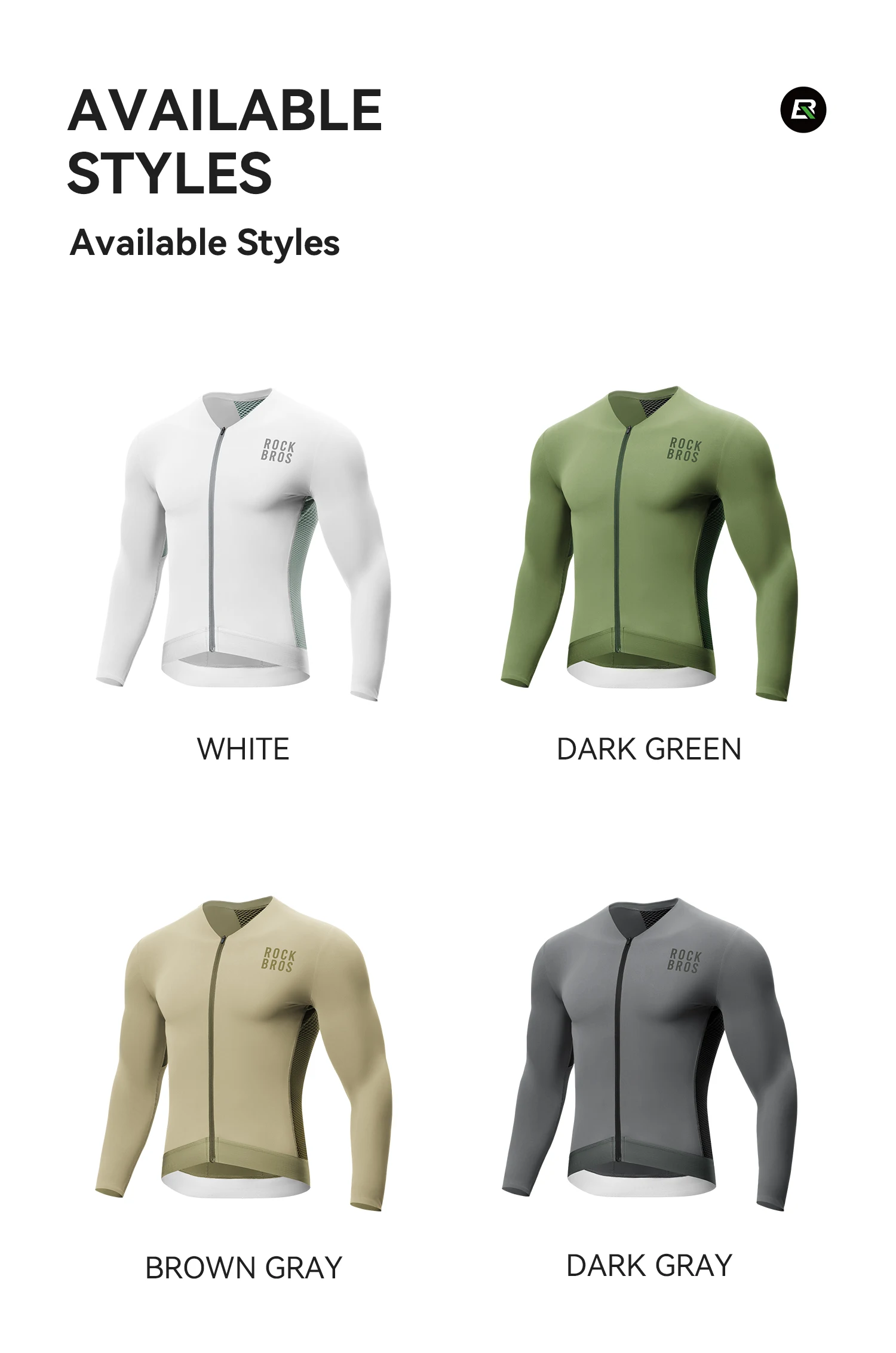 ROCKBROS Herren-Radtrikot mit Langen Ärmeln, Leichtes Mesh-Fahrradoutfit, Atmungsaktives Trikot für Rennrad und MTB – Detail 3