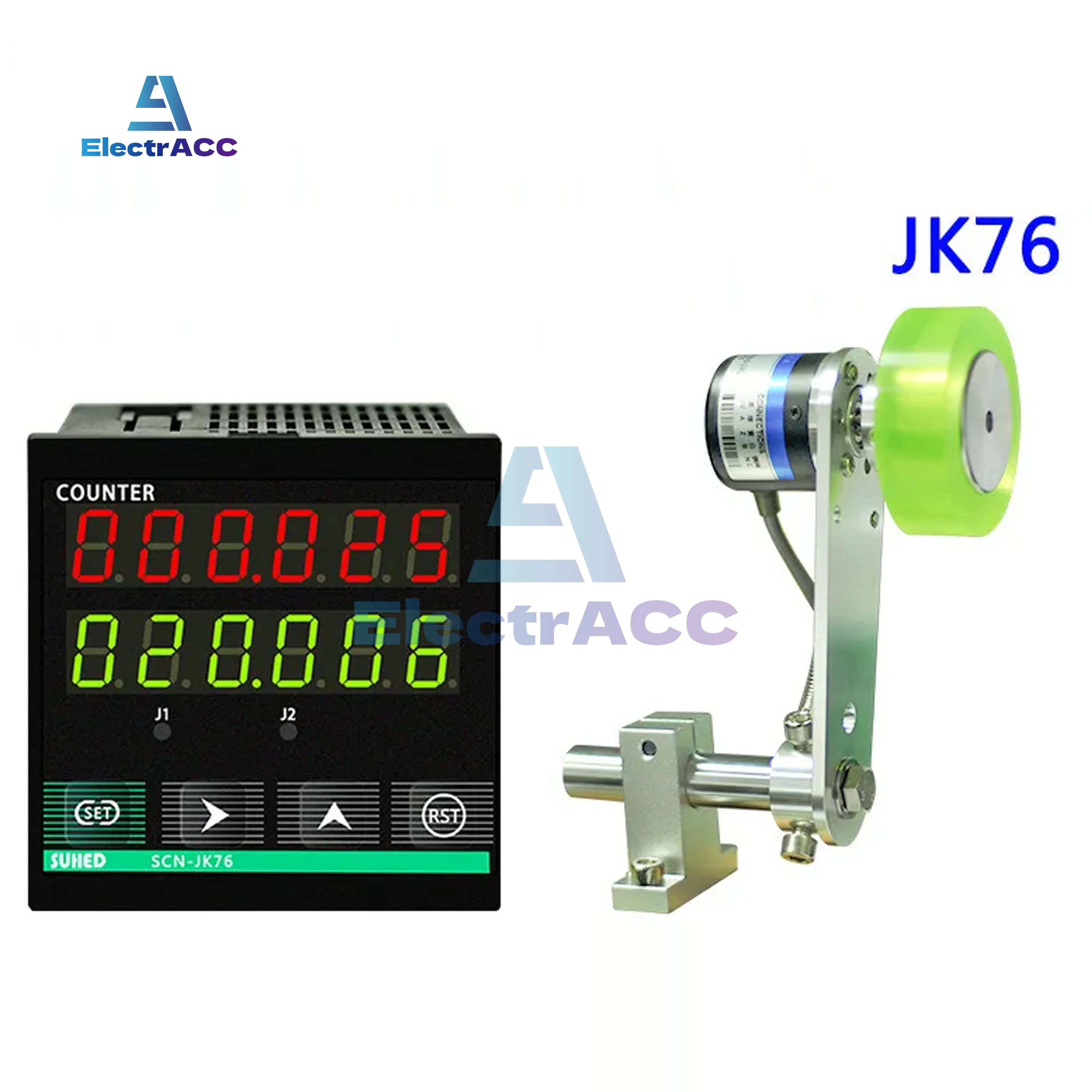 Meter Counter Roller Type Electronic Digital Display Intelligent Induction Length Controller Edge Banding Machine JK76