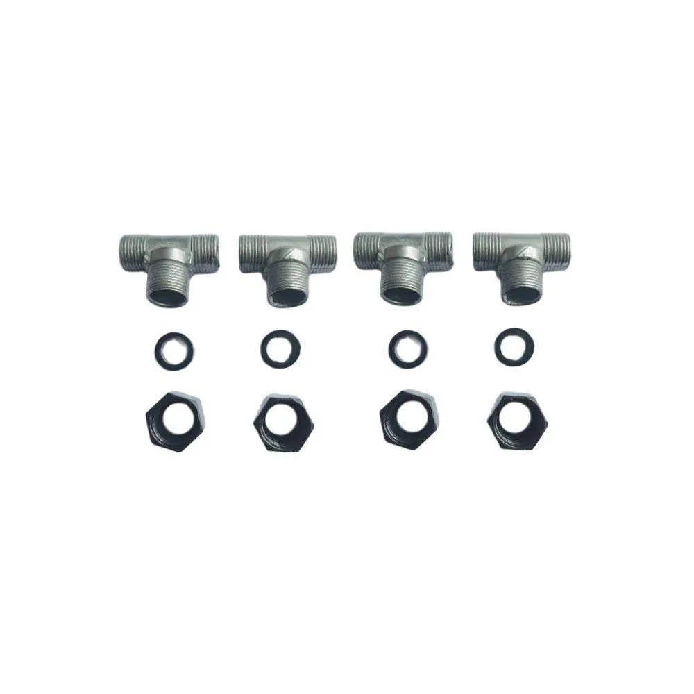 4pcs/Lot Fuel Injector Kits Tee Fitting Washer Tube Nut For Tractor Engine Diesel 4045 6068 2.9L 3.9L 4.5L 6.8L