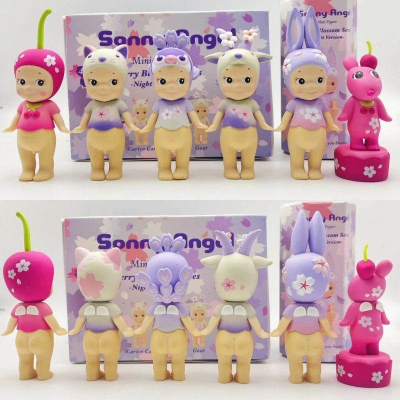 

Sonny Angel Mini Figure Cherry Blossom Series Night Version Rabbit Blind Box Surprise Tideplay Fans Toy Cure Doll Lucky Gift