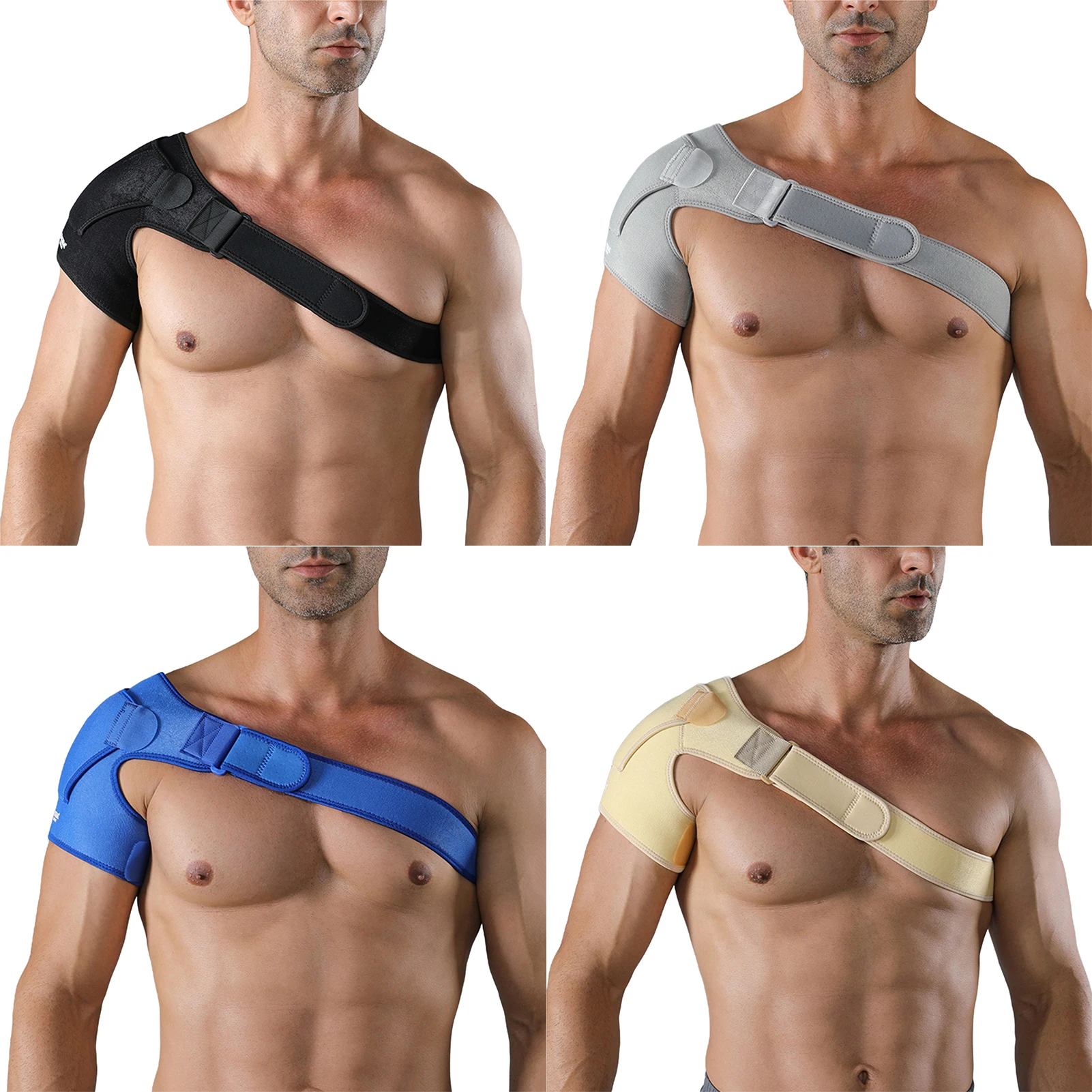 Druckverstellbare Schulterstütze zur Schmerzlinderung, Anti-Verlust-Schutz, kompatible Rotator-Manschettenunterstützung, Stabilisator links und rechts