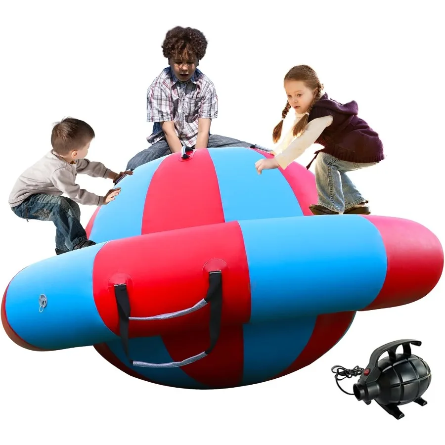 

8.2FT Inflatable Dome Rocker Bouncer Inflatable Balance Giant Roll and Play Seesaw Rocker Max Weight 660 LBS 5 Handles 600W Air