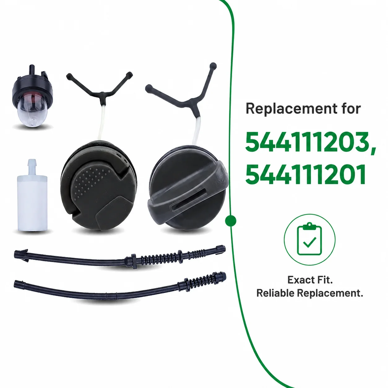Fuel Filter Return Line Tank Cap Primer Bulb Kit For Husqvarna 450 450E Chainsaw Replaces 544111201 Replacement Saw Parts