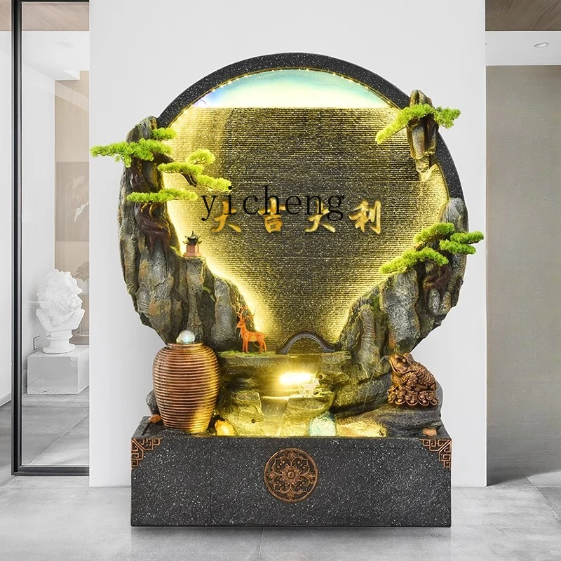 

TWR water curtain wall rockery running water screen decoration courtyard fish pond fountain landscape ornament