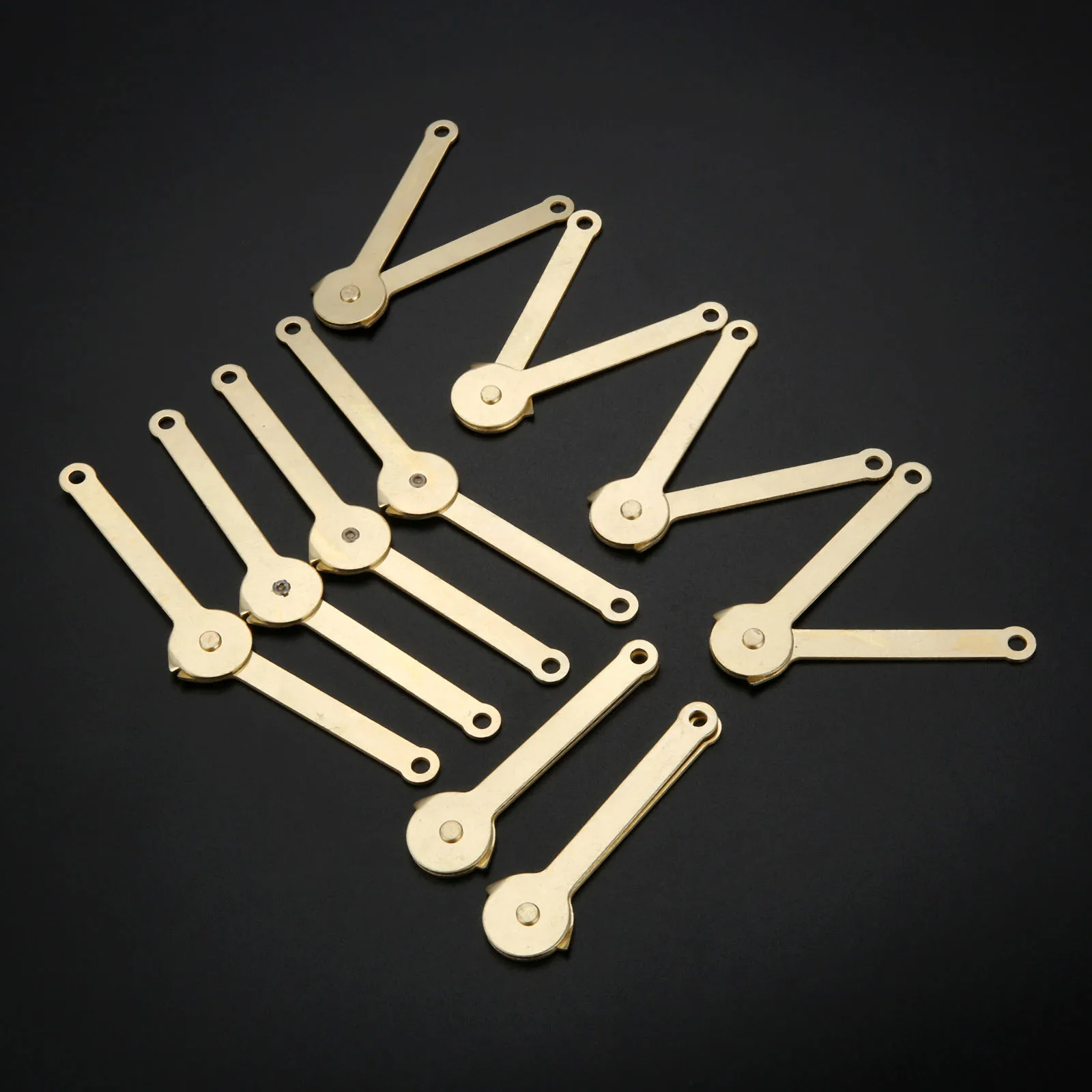 10Pcs Antique Lid Support Hinges Box Display Furniture Hardware Wardrobe Cabinet Door Kitchen Cupboard Hinges With Screws 68*8mm