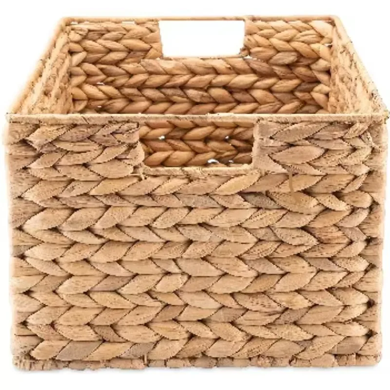 Eco-friendly hyacinth storage basket with handle woven basket unique and novel shape