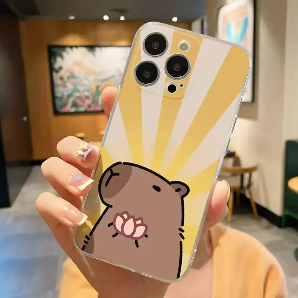 Funda de teléfono con dibujos de animales para IPhone, carcasa transparente para modelos 13, 12, 11, 14, 15 Pro, XS MAX, 7, 8 Plus, Mini, X, XR, SE20