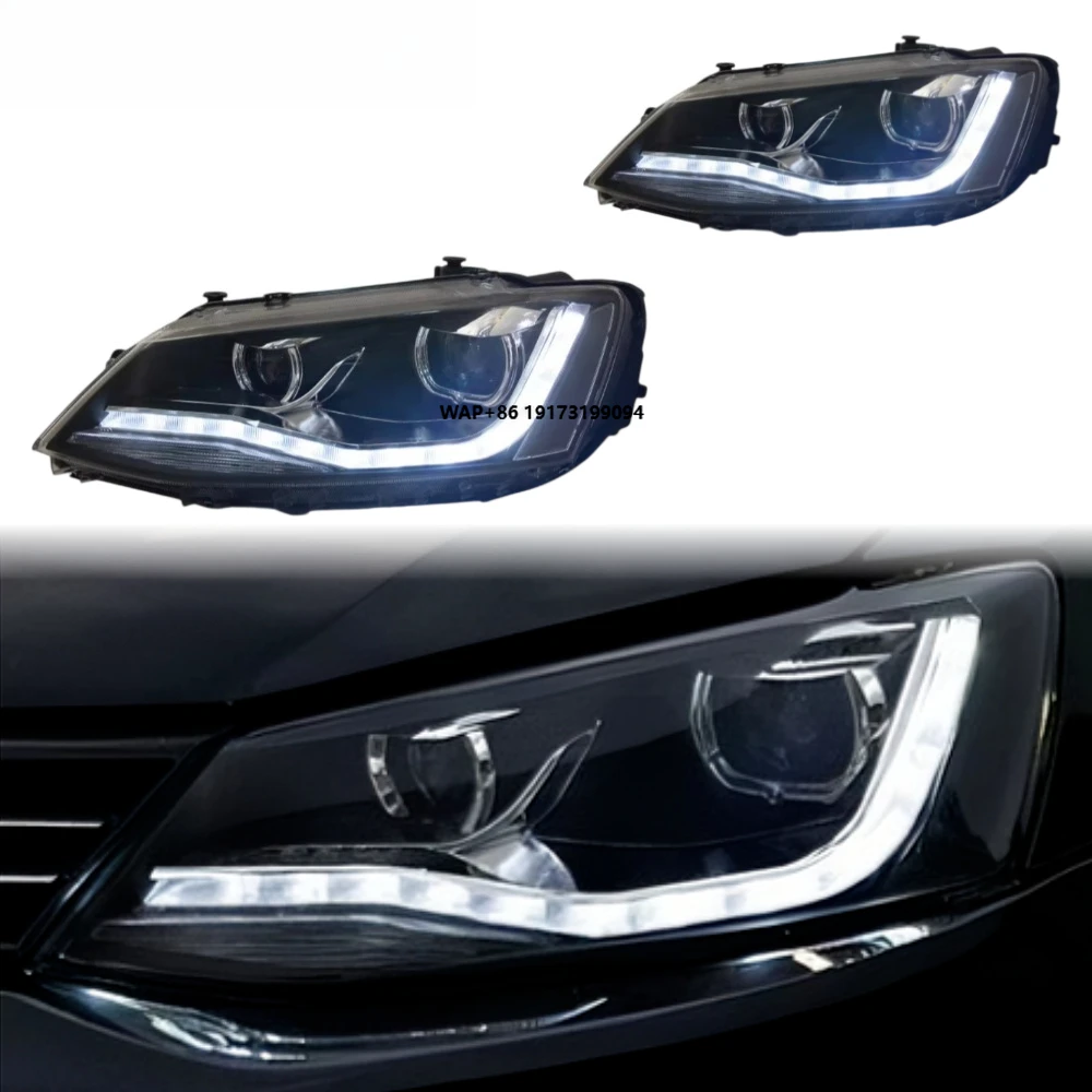 

Jetta Headlights 2012-2018 LED Lens Upgrade Front Lamp Car Accessories Hot Selling Plug and Play DRL