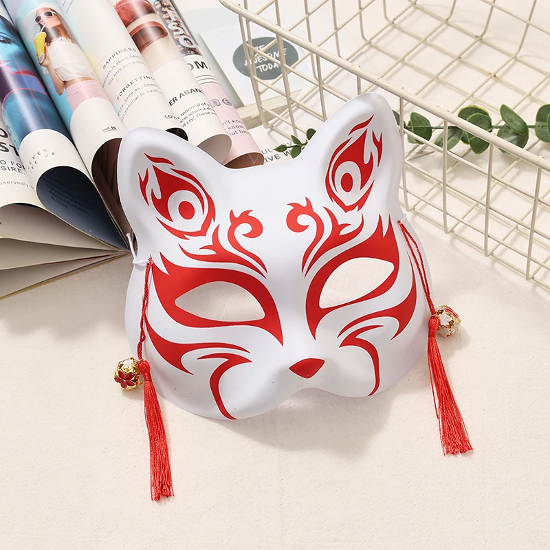 2 Stück Fuchs-Cosplay-Maske für Frauen, Fotografie-Requisite, Party-Tanz-Performance PVC-Maske, Halloween-Kostüm-Accessoire