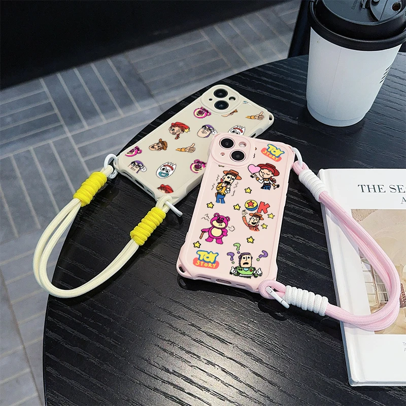 

Disney Toy Story For OPPO Reno 12 11 10 8 7 6 5 T PRO Phone Case Send lanyard Shockproof Anti-drop Cover