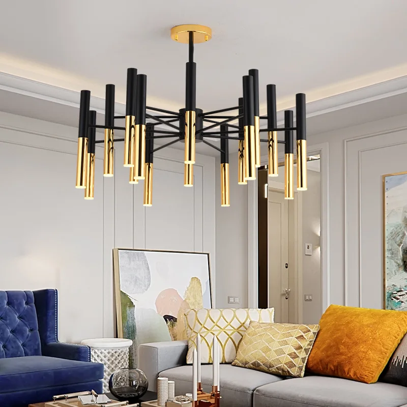 Chandelier Lamps Concise Stick Suspension Pendant Lights Home Decor Items Living Room Bedroom Post-modern Minimalist LED Ceiling