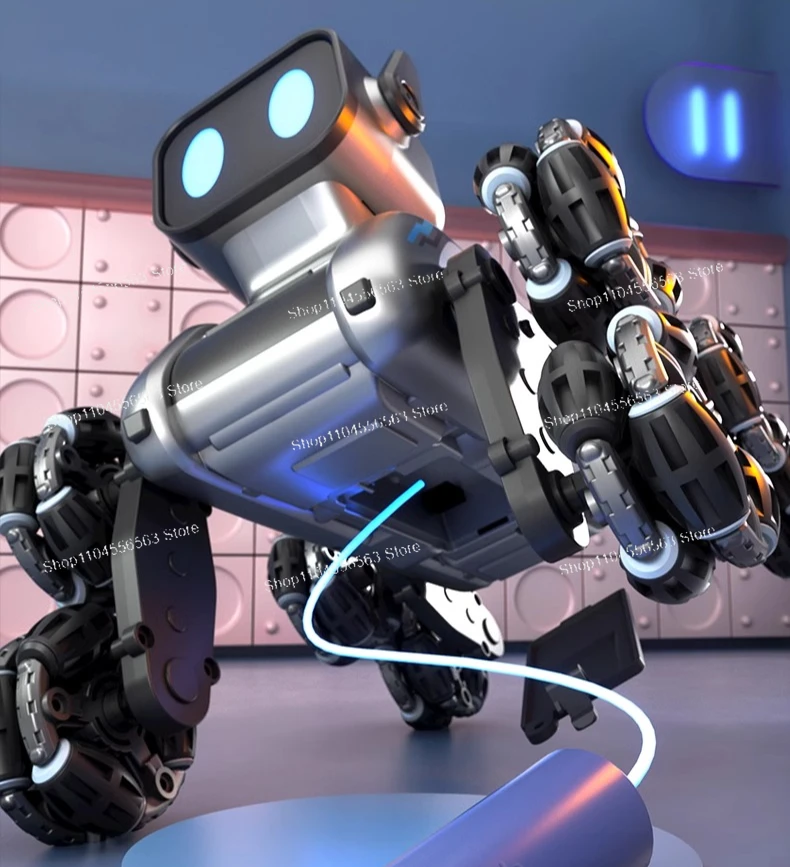 98, собаки-роботы, подарки на день рождения для детей, восьмиколесные трюковые собаки-роботы