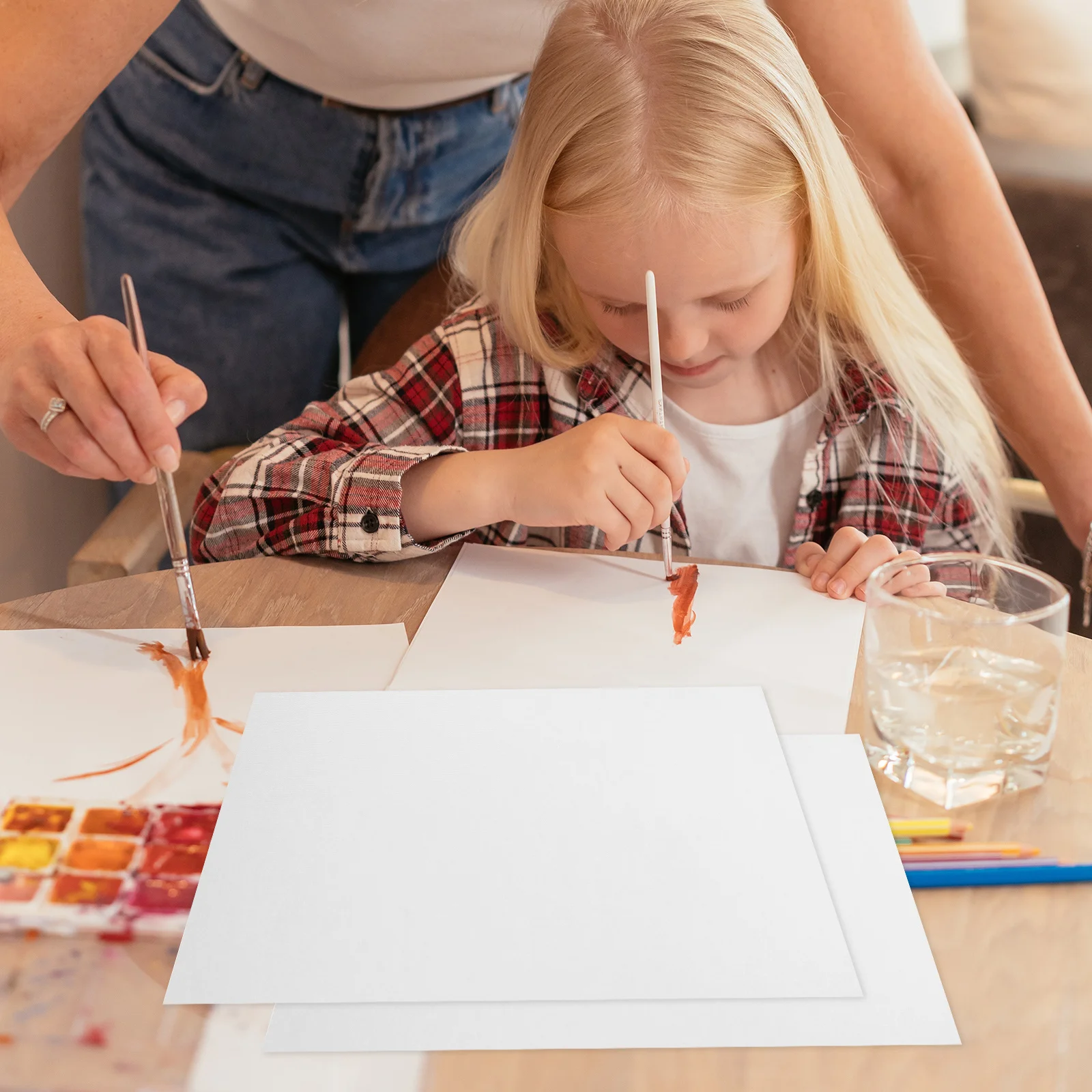 

50 Sheets Watercolor Paper Bulk for Students Beginners Art Exams Multiuse Painting Drawing Papers Watercolor Color Bulk