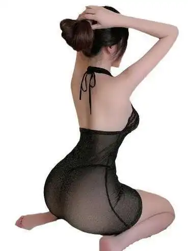 nightclub temptation Sexy women sleepwear secretary acting clothing dress elegant lace mesh sexy women mini dress tops GXI5