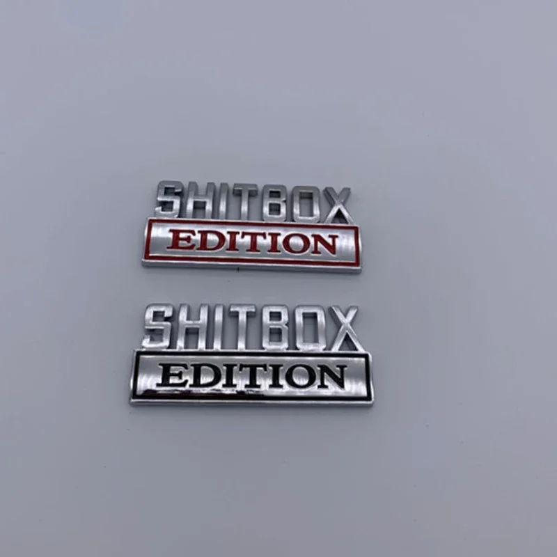 1X 3D ABS Emblem SHITBOX EDITION Badge Car Tail Side Sticker Accessories