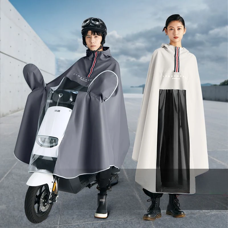 

Electric Motorcycle Riding Poncho for Adult, Raincoats, Full Body Raincoats, Rainproof Single Person, Increase Thickness