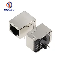 Shield RJ45 8P8C Jack Connector No LED 21MM PCB Mount Network Internet Modular