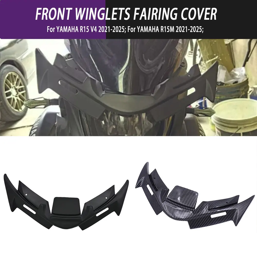 

Motorcycle Decoration Part Front Winglets Fairing Aerodynamic Wing Shell Cover Protection Guard For YAMAHA R15 V4 R15M 2021-2025