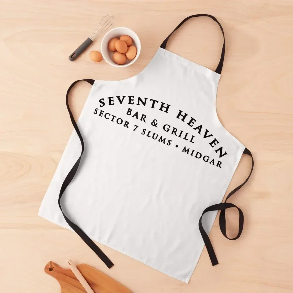 Seventh Heaven Video game FF Bar VII Retro Remake Gaming Apron Custom Kitchen Supplies Restaurant Kitchen Equipment Apron