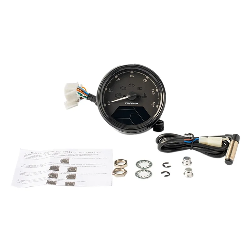 

LCD Digital Motorcycle Speedometer Tachometer Cafe Racer Moto Odometer 12000RPM Motorcycle Accessories