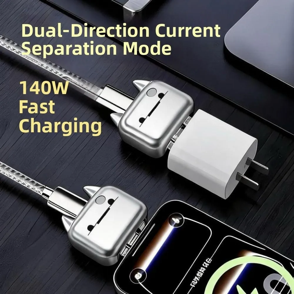Cartoon Smart Auto Eject Charger 140W Automatic Power Off Auto Stop Charging Adapter Mobile Phone Charging Accessories