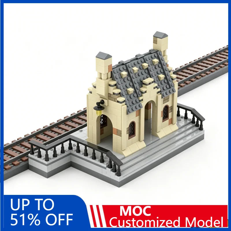 

496Pcs Set Station Harry Building Blocks Diy Educational Assembly Toy Wizarding Village Train Station Collection Christmas Gift