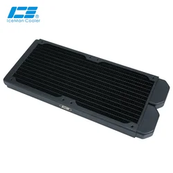 IceManCooler Super Thin 240mm Copper Radiator,20mm Thick For Itx Computer Case Water Cooling Heat Sink,White,Black,ICE-GS240