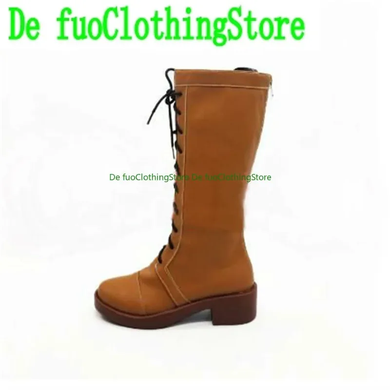Defuo neverland botas cosplay sapatos botas jogo anime jogo rpg festa de halloween adereços sapatos botas
