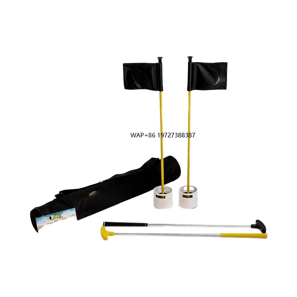 

America's Best Outdoor Mini Golf Set Durable Weatherproof Beach Putting Game 2 Putters 2 LTG Regulation Cups Travel Bag 6 Golf