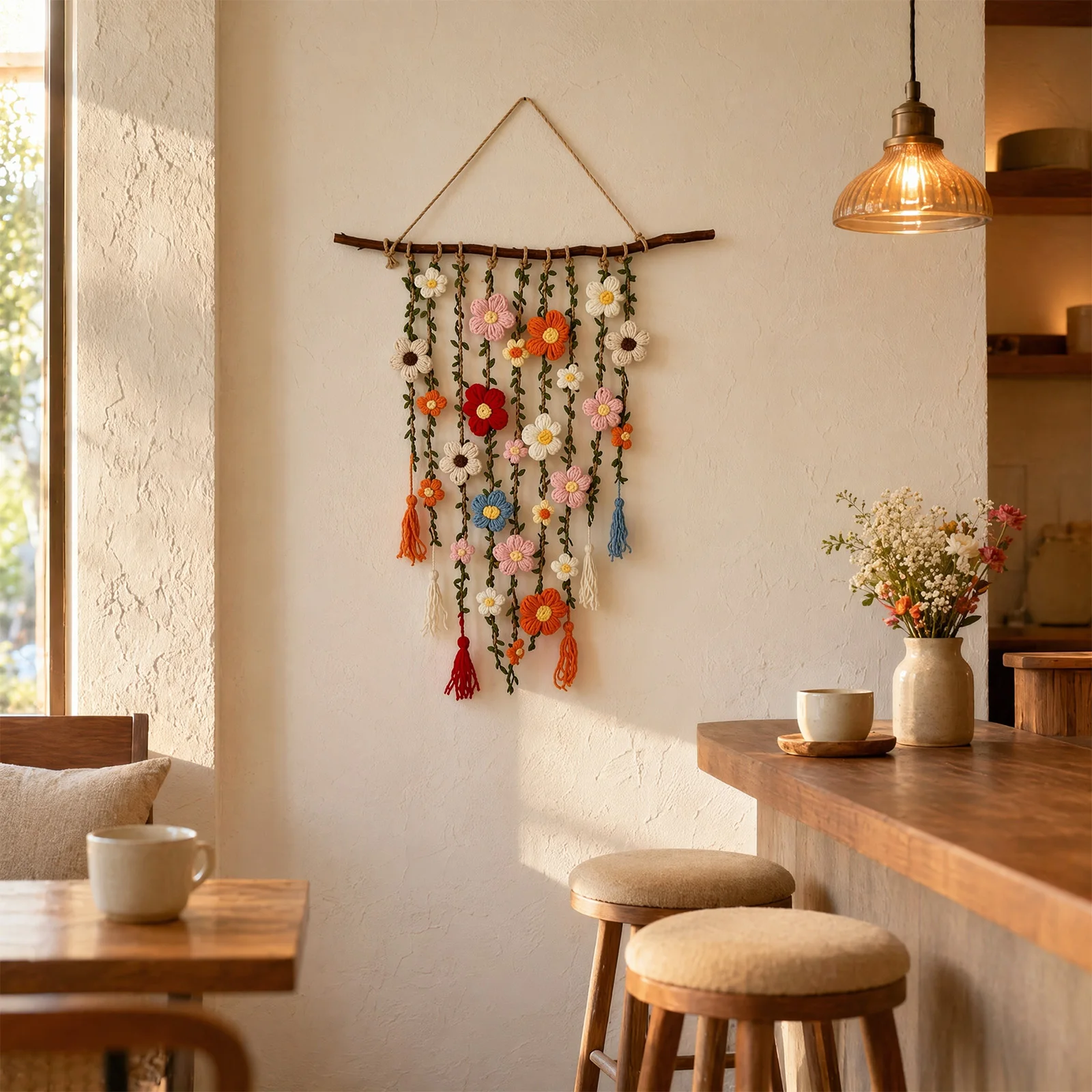 Crochet Woven Garden Boho Flor - Home Art Textiles 评论和价格