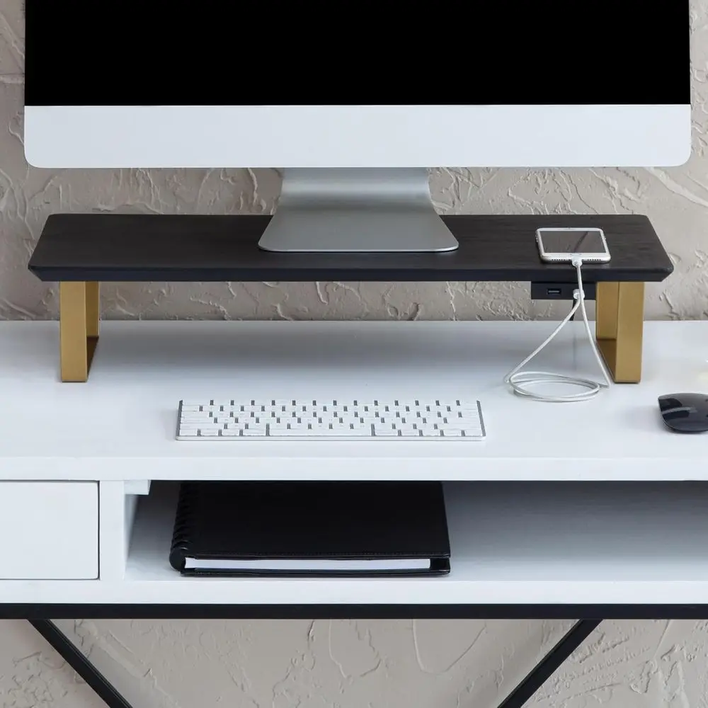 

Ergonomic Desk Organizer & Laptop Stand, Space-Saving Monitor Riser, Durable Construction, Easy Assembly, Ideal for Home or Offi