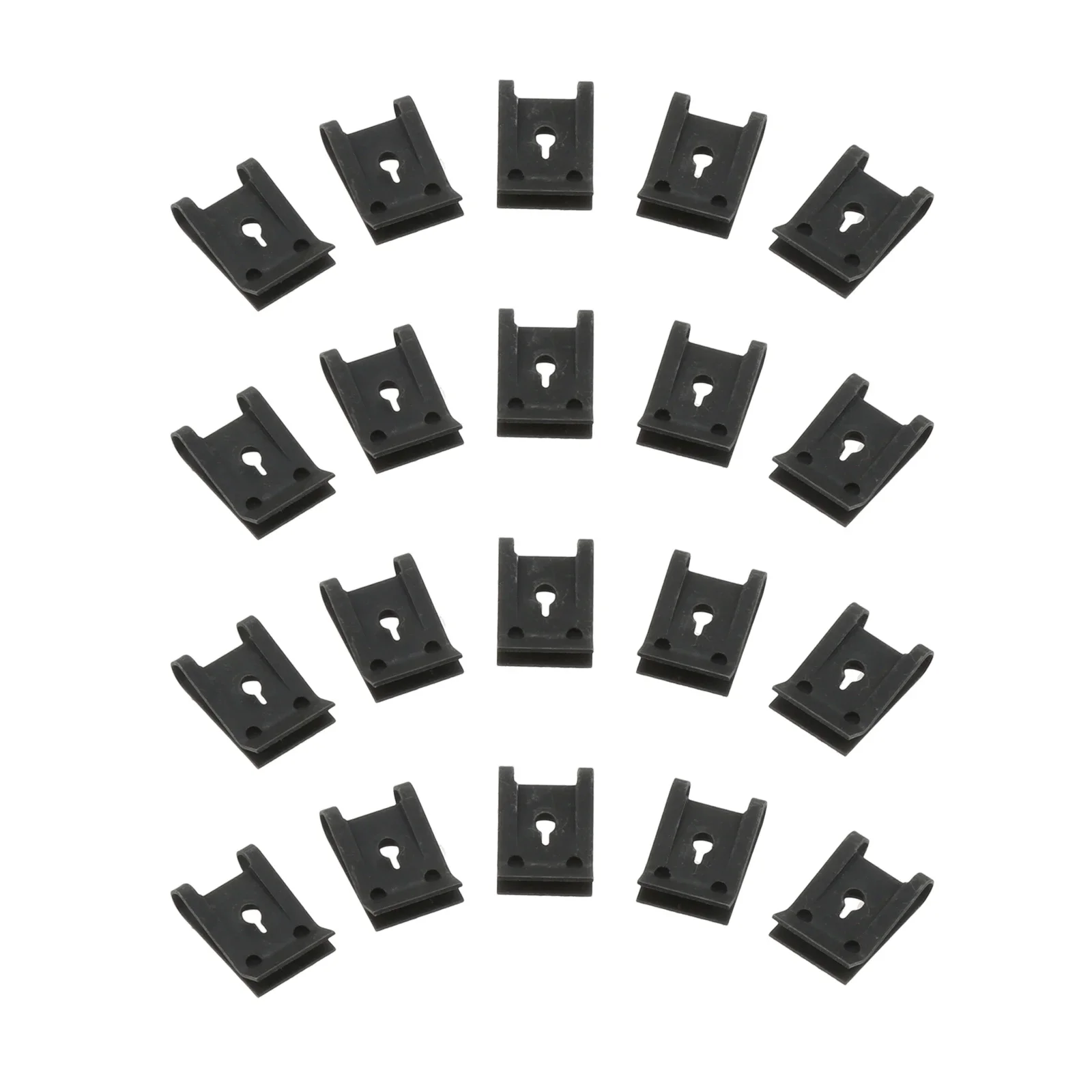 20Pcs Car Fastener Clip Automobile Engine Fender Bumper Guard Auto Door U Type Screw Base Clips Nut Mounting Fastener Clamp Clip