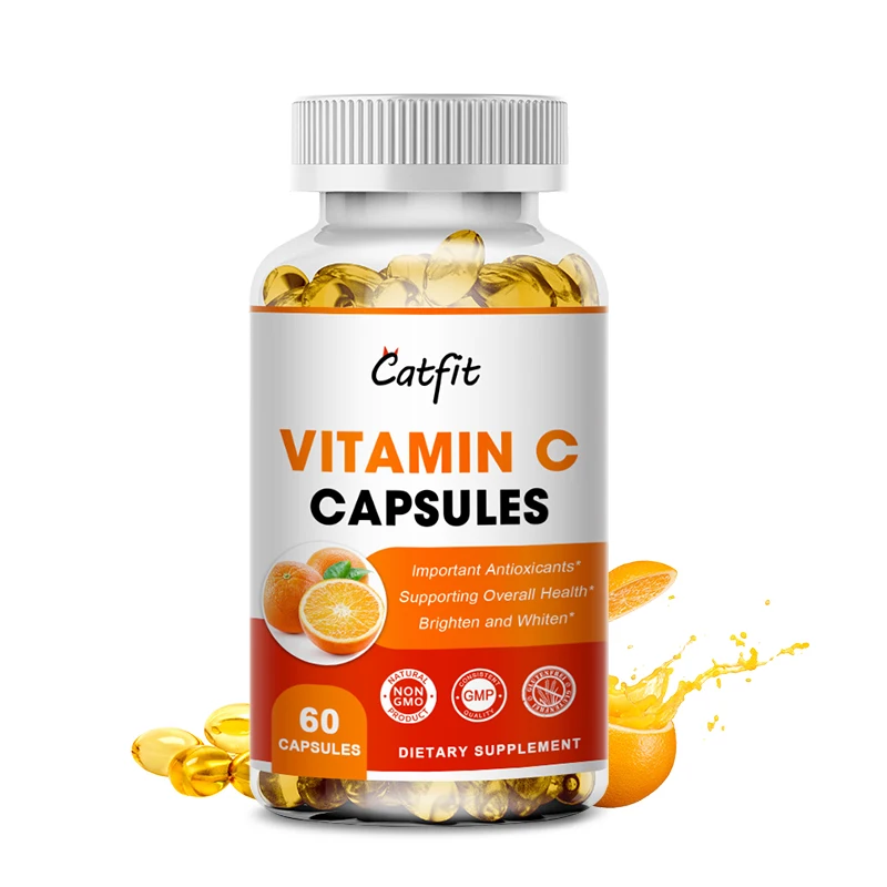 Catfit Vitamin C Capsule Immune System Support & Skin Health & Antioxidant Protection Skin cracking Care Health Food