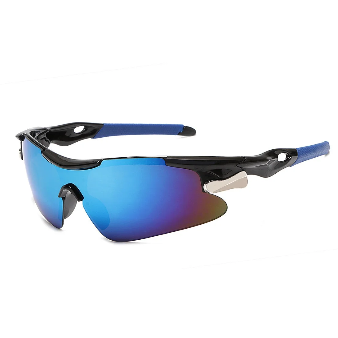 Lunettes de soleil de cyclisme demi-monture pour hommes et femmes, lunettes de sport VTT, lunettes de vélo d\'extérieur, lunettes de vélo sans boîte,