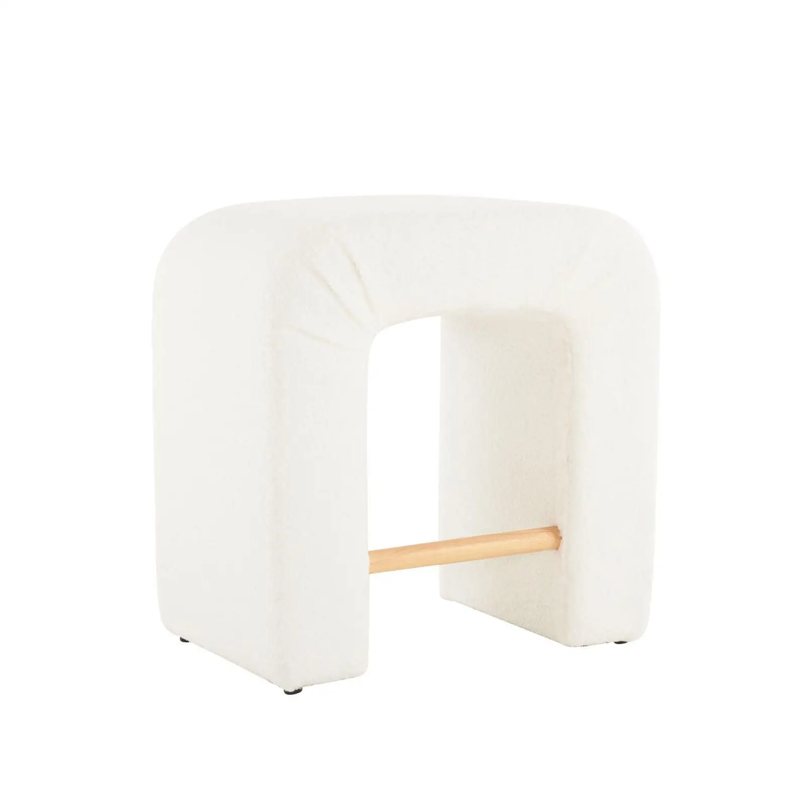 Nowoczesny zestaw 2 stołków do jadalni z tkaniny boucle o średnicy 24 cali - stylowe, oszczędzające miejsce szare siedziska