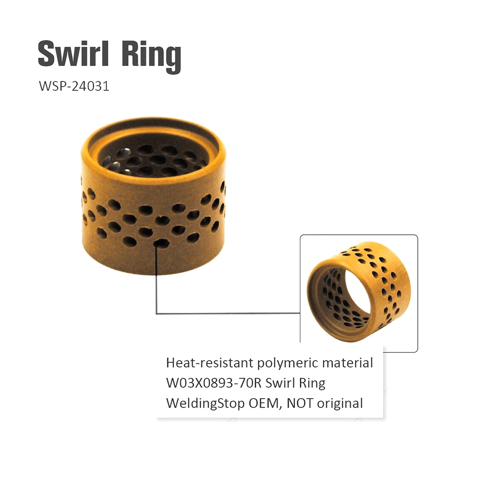 Вихревое кольцо для плазменной резки LC105 для Tomahawk 1538 W03X0893-70R Плазменные расходные кольца для фонарика 1538