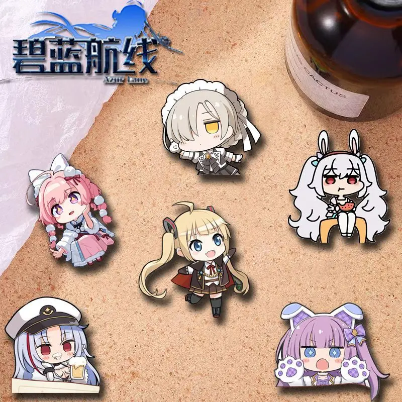 Anime Azur Lane Badge Brooch Pin USS Laffey Clothes Backpack Decoration Lapel Personalized Chest Tag