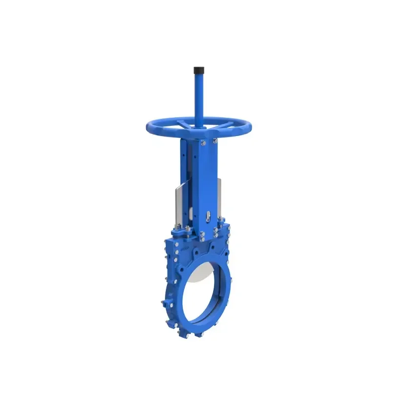 OEM Manual Knife Gate Valve DN250 1 Way Soft Seal of Wafer Type Carbon Steel High Temperature Resistance Water