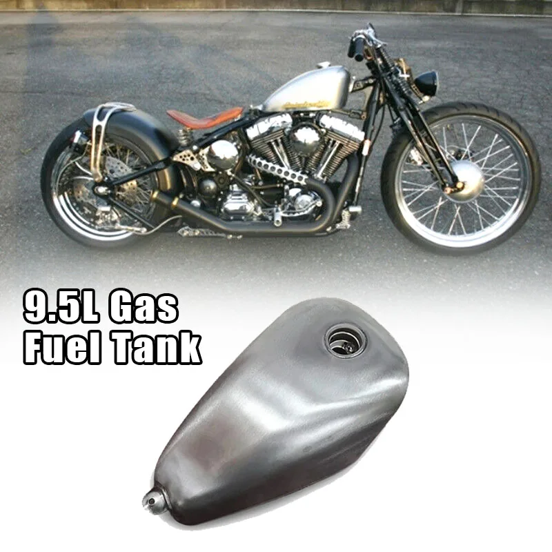 9.6L Petrol Gas Fuel Tank For Harley With Oil Cap 005A Motorbike Motorcycle Fuel Gasoline Can