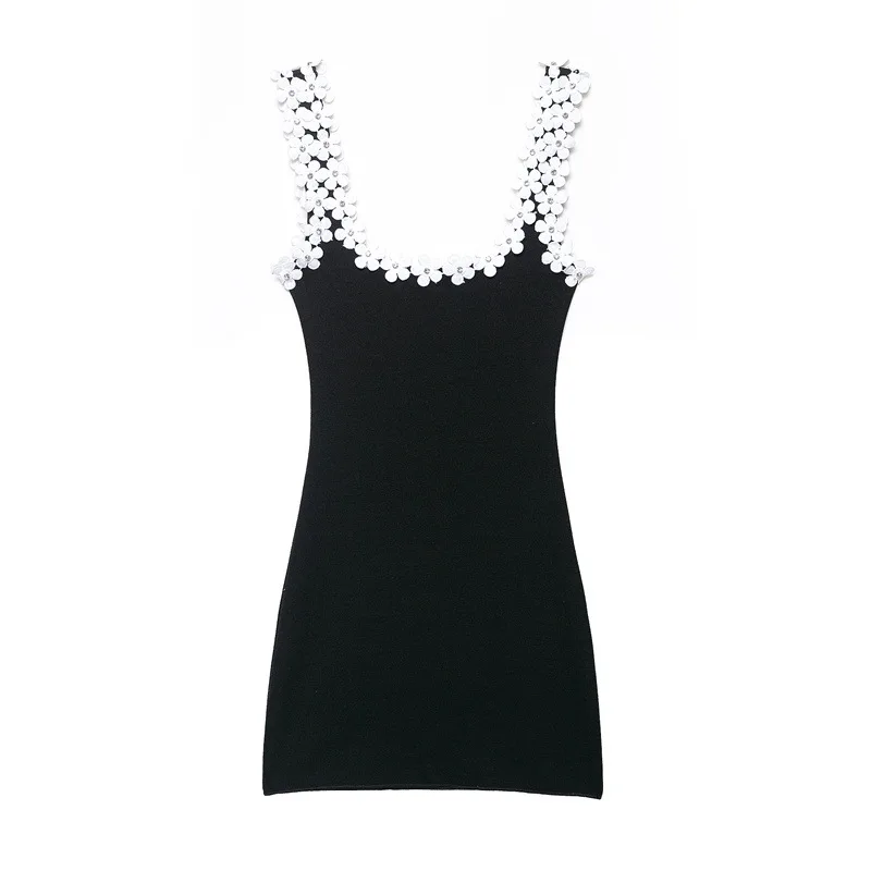 Nuovo abbigliamento da donna Abito elastico con attacco floreale alla moda europea e americana