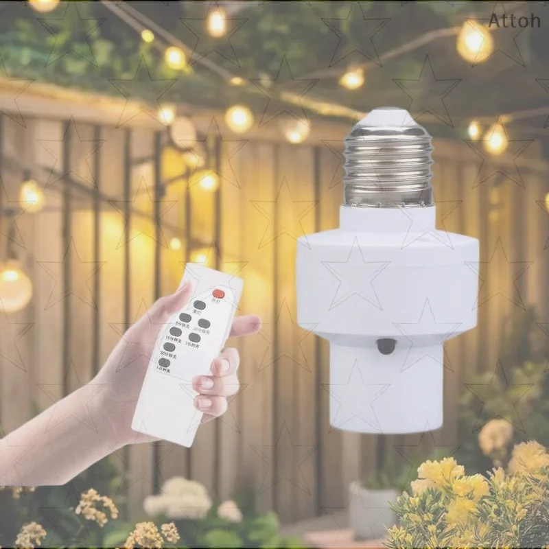 

High-tech E27 Lamp Base with AC85-265V, Smart Home Accessory with Advanced Wireless Remote Control Switch