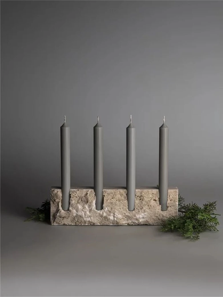 

Nordic Light Luxury Style Living Room Decoration Candlestick Marble Material Table Candle Holder Romantic Atmosphere Ornaments