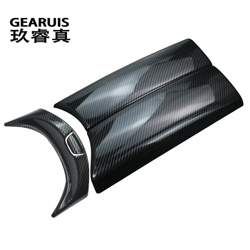 For Mercedes Benz CLS W218 c257 Class 2012-2024 Carbon fiber Car Center Console Armrest Switch button Lid Cap Cover Sticker Trim